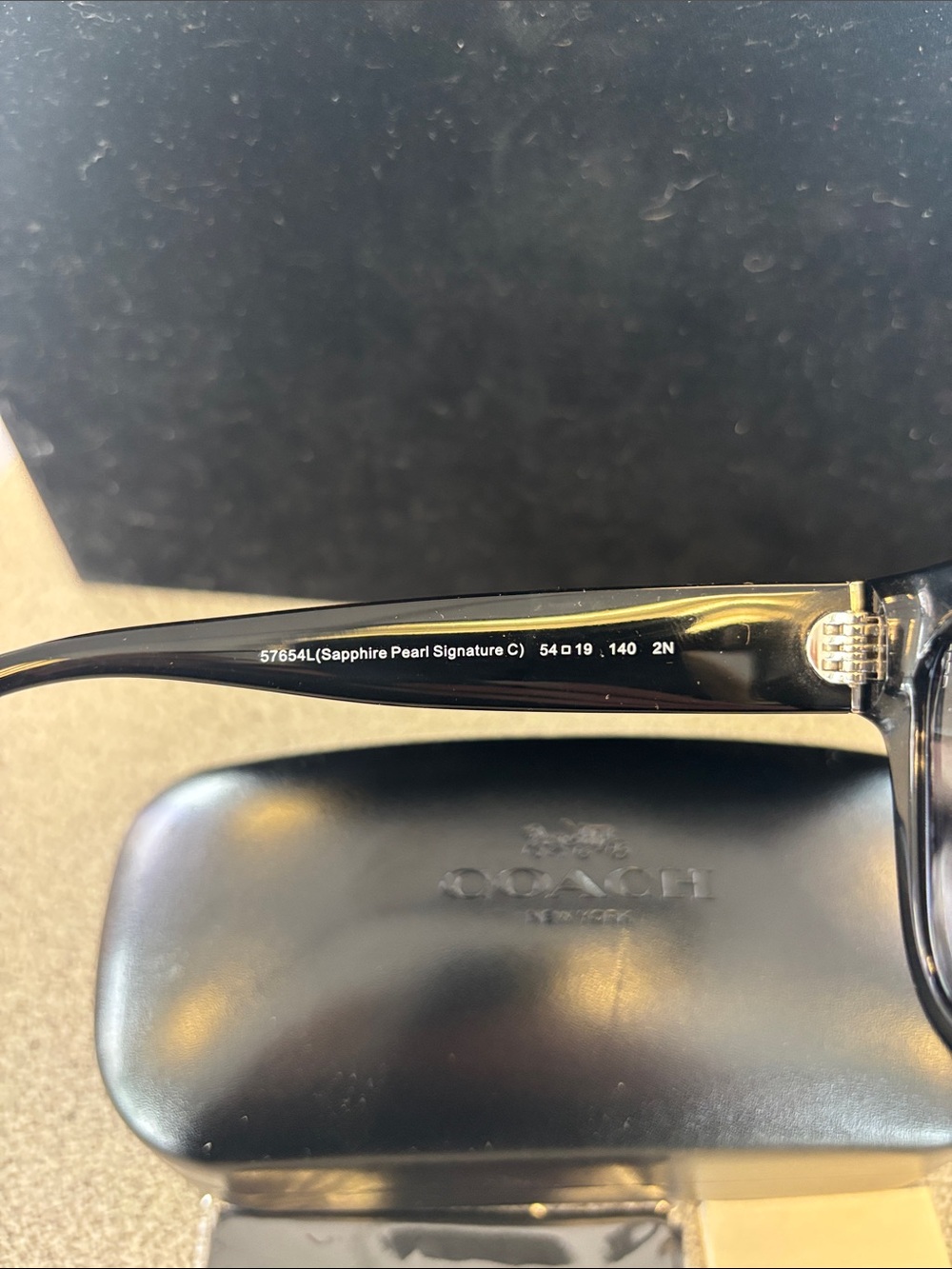 Coach Patterned Black and Blue Cat-Eye Sunglasses - Picture 4 of 6